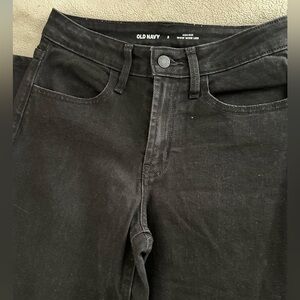 Old Navy Black High-Rise Wide Leg Jeans